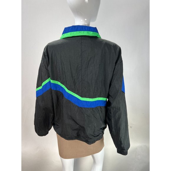 Casual Club Vintage Retro Windbreaker  M Black   Nylon - Picture 13 of 16
